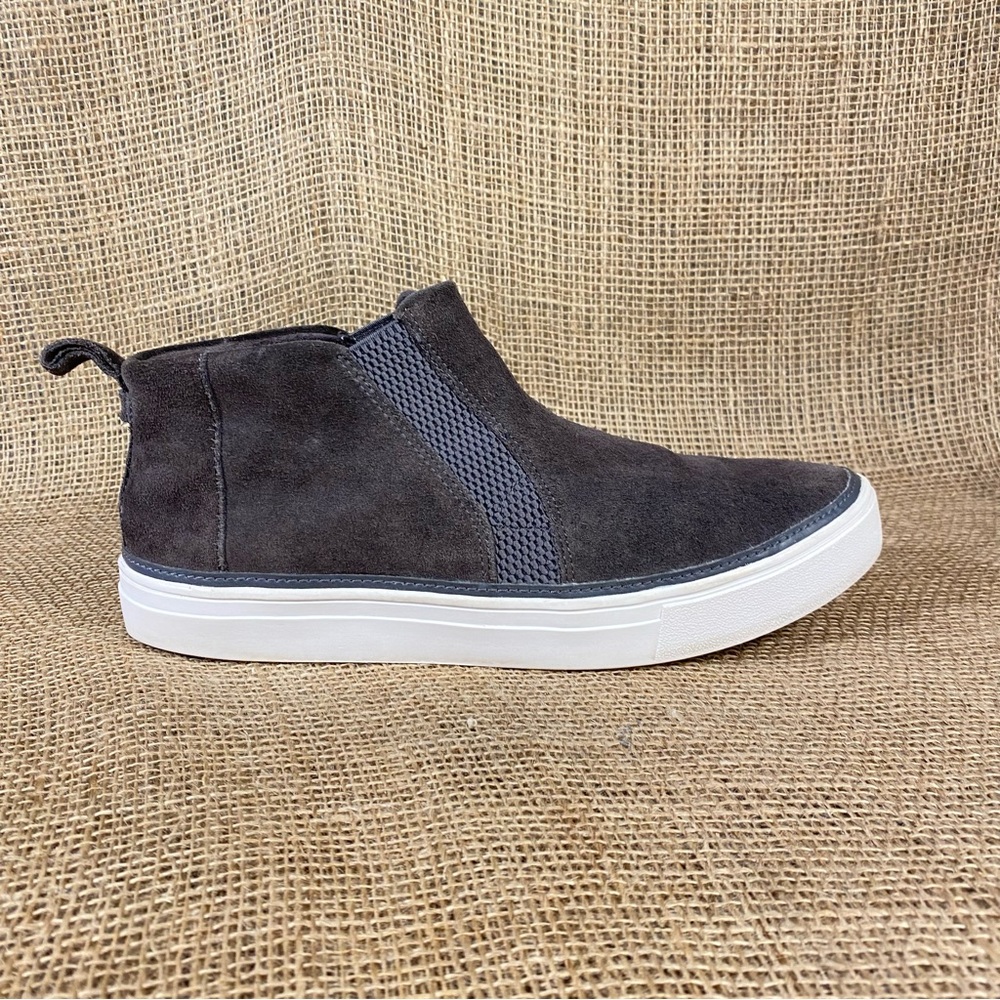 Toms boot sneakers Hi Top Suede Gray Pull On size 9.5 - Picture 6 of 10